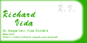 richard vida business card